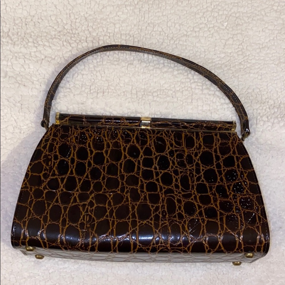 Small Brown Shoulder Purse Leather